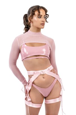 Naughty Thoughts Shrug XXX Rated See Through Pink