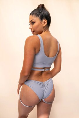 Lunalae Shorts Low Waist Kehlani Grau