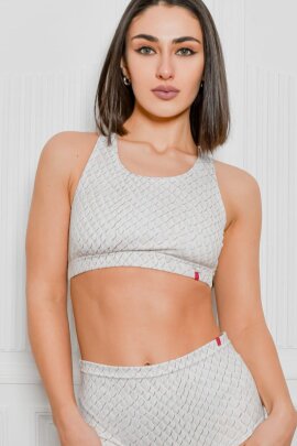 Pole Addict Top White Snake Print XL