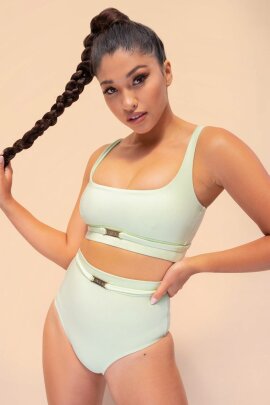 Lunalae Shorts High Waist Venus Hellgrün XS