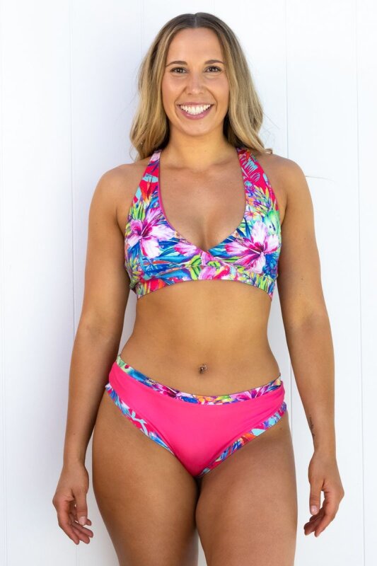 AMBR Designs Crop Halter Top Aloha M