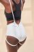 Lunalae Shorts Zena Garter Weiß L