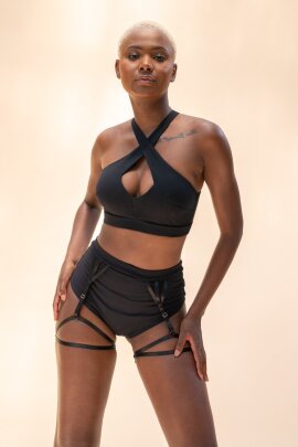 Lunalae Shorts High Waist Olivia Schwarz L