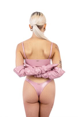 Naughty Thoughts Brassière vinyle Sinner Rose