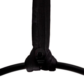 Ensemble PoleSports Sangle dattache ronde avec housse velours pour suspension aérienne Noir
