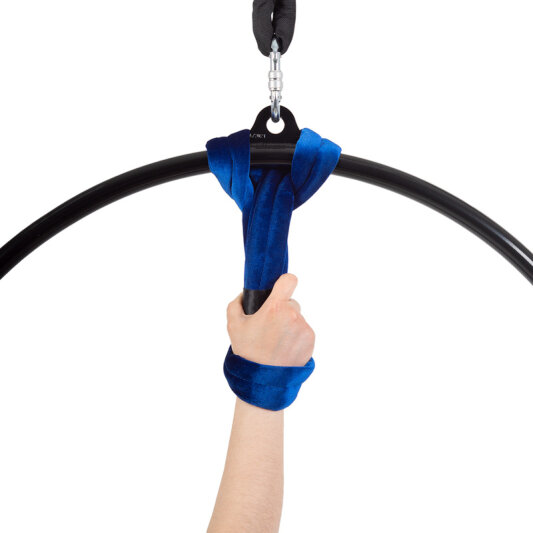 Bundle PoleSports Rundschlinge zur Aufhängung von Aerial Hoops Blau Samt