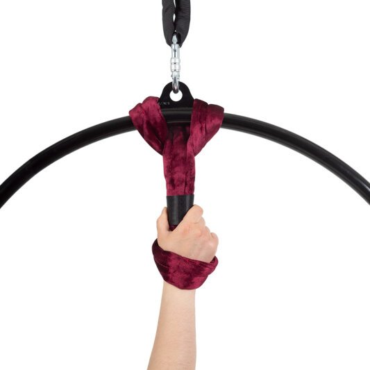 Bundle PoleSports Rundschlinge zur Aufhängung von Aerial Hoops Rot Samt