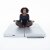 Pole Dance Matte Lupit Pole PREMIUM Multi Use Quadratisch 150 cm Silber