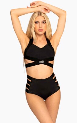 Paradise Chick Top Cross Band Schwarz S
