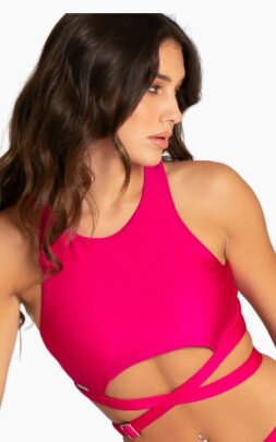 Paradise Chick Top Miami Wrap Berry M