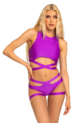 Paradise Chick Shorts Miami Garter Grape