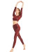 Paradise Chick Leggings Superhero Sticky V-String Leopard Cherry