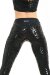 Paradise Chick Leggings Superhero Sticky V-String Leopard Schwarz L