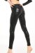 Paradise Chick Leggings Superhero Sticky V-String Zebra Schwarz XL