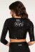 Paradise Chick Top Superhero Sticky Leopard Schwarz S