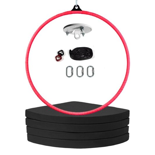 PoleSports Aerial Hoop Ø 26,9 mm Komplett-Set "Sorglos" mit Tape Service
