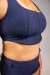 Off the Pole Crop Top Denim Blau S