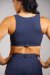 Off the Pole Crop Top Denim Blau XL