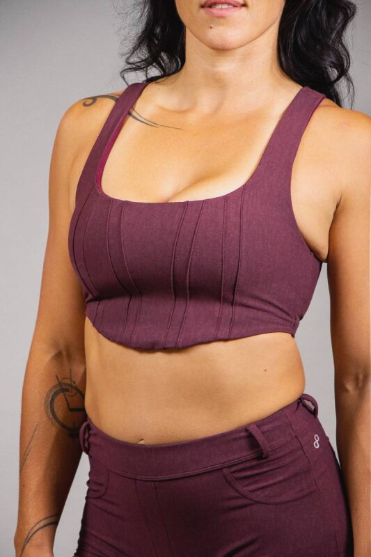 Off the Pole Crop Top Denim Blush XS