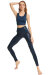 Paradise Chick Leggings Superhero Sticky High Waist Leopard Denim Blue
