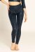 Paradise Chick Leggings Superhero Sticky High Waist Leopard Denim Blue L
