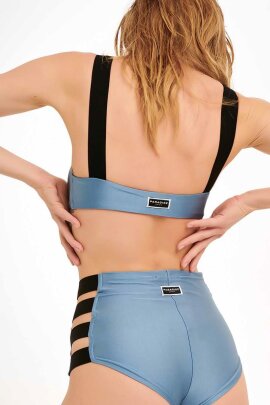 Paradise Chick Top Girlie Blaugrau L