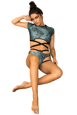 Paradise Chick Wrap Top Frankie Petrol