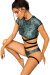 Paradise Chick Shorts Frankie Garter Petrol
