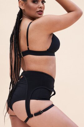 Lunalae Shorts High Waist Cora Schwarz