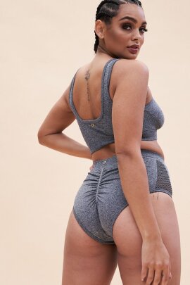 Lunalae Shorts High Waist Leah Seamless Grau S