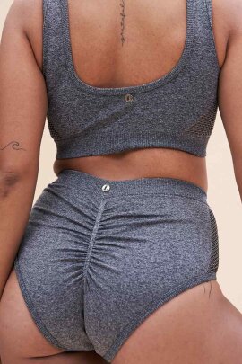 Lunalae Shorts High Waist Leah Seamless Grau S