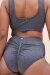 Lunalae Shorts High Waist Leah Seamless Grau S