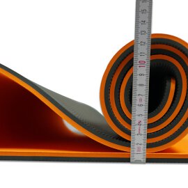 Sports Mat Flo-WorX extra-thick (183 cm x 61 cm x 10 mm) Deep Orange