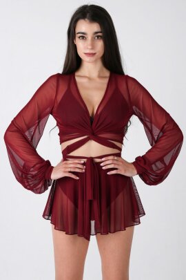 REV ACTIV Shorts mit Rock With Pleasure Weinrot XL