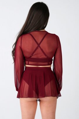 REV ACTIV Shorts mit Rock With Pleasure Weinrot XL