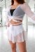 REV ACTIV Shorts mit Rock With Pleasure Weiß S