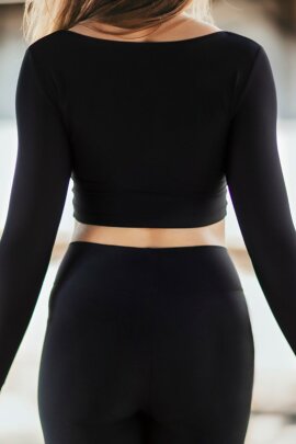 Dragonfly Crop Top Pavi Schwarz XS-S