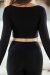 Dragonfly Crop Top Pavi Schwarz XS-S
