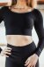 Dragonfly Crop Top Pavi Schwarz M