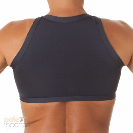 PoleFit Top High Neck Crop XS Grau