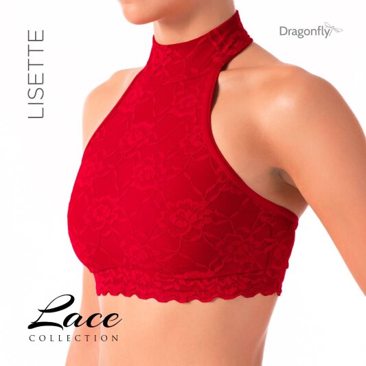 Dragonfly Top Lisette Lace Red M