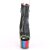 Pleaser ADORE-1018RC-02 Plateau Ankle Boots Faux Leather Chrome Black Colorful