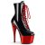 Pleaser ADORE-1020 Plateau Ankle Boots Patent Chrome Black Red