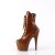 Pleaser ADORE-1020 Plateau Stiefeletten Lack Karamel