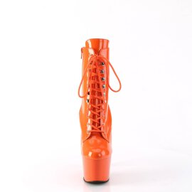 Pleaser ADORE-1020 Plateau Ankle Boots Patent Orange