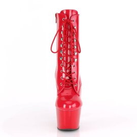 Pleaser ADORE-1020 Plateau Ankle Boots Patent Red
