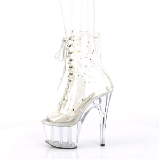 Pleaser ADORE-1020C-2 Plateau Stiefeletten Transparent