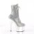 Pleaser ADORE-1020CHRS Plateau Ankle Boots Multi Rhinestones Chrome Silver