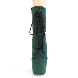 Pleaser ADORE-1020FS Plateau Ankle Boots Suede Green