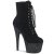 Pleaser ADORE-1020FSMG Plateau Ankle Boots Faux Suede Glitter Black